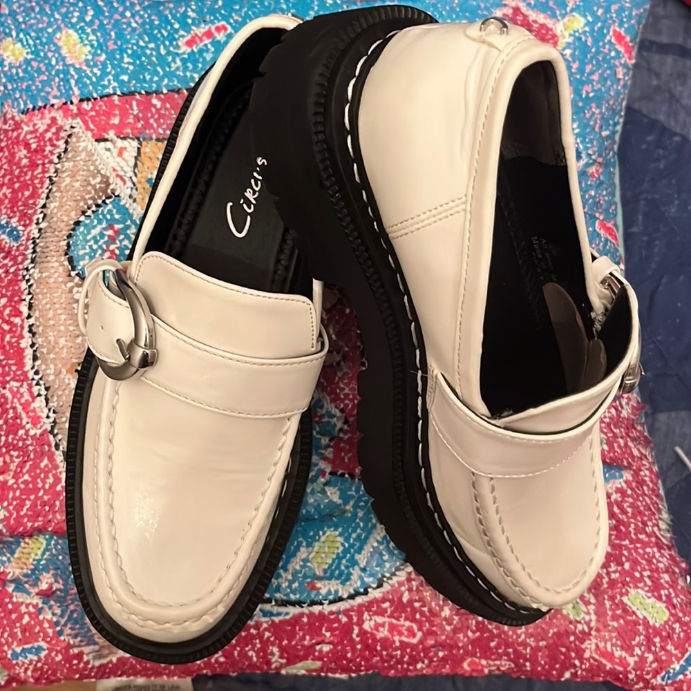 Moccasins in white!